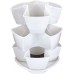 PROSPERPLAST COUBI květináč 29,5x29,5x38cm, 9l, bílá DKN3003