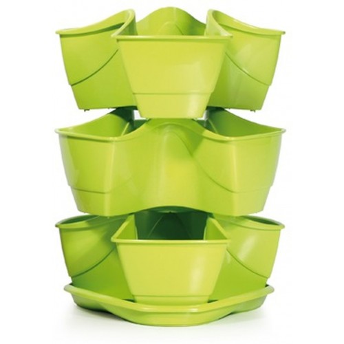 PROSPERPLAST COUBI květináč 29,5x29,5x38cm, 9l, limetka DKN3003 PROSPERPLAST COUBI květináč 29,5x29,5x38cm, 9l, limetka DKN3003