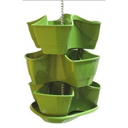 PROSPERPLAST COUBI kaskádový květináč 29,5x29,5x88cm, 9l, zelená DKN300W PROSPERPLAST COUBI kaskádový květináč 29,5x29,5x88cm, 9l, zelená DKN300W