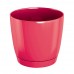 Květináč s miskou COUBI 15,5 cm, 2l, malina-lesk DUOP155