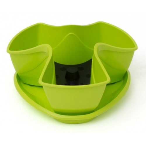 PROSPERPLAST COUBI květináč 29,5x29,5x14cm, 3l, limetka DKN3001 PROSPERPLAST COUBI květináč 29,5x29,5x14cm, 3l, limetka DKN3001