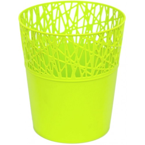 PROSPERPLAST CITY Květináč s krajkou 11,3 cm, limetka DCIT115