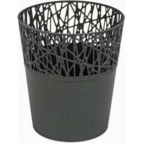 PROSPERPLAST CITY Květináč s krajkou 18,0 cm, grafit DCIT180 PROSPERPLAST CITY Květináč s krajkou 18,0 cm, grafit DCIT180