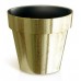 Květináč CUBE CHROME GOLD 11 cm, 0,6l, zlatá struktura DGC110GF