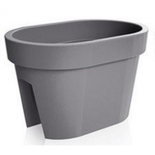 Květináč balkonový LOFLY RAILING 12,3l 39.6 x 26,6 x 25 cm, šedá DLOFR400