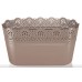 Prosperplast LACE truhlík s krajkou 28,5 x 13,5 cm, mocca DLAC285