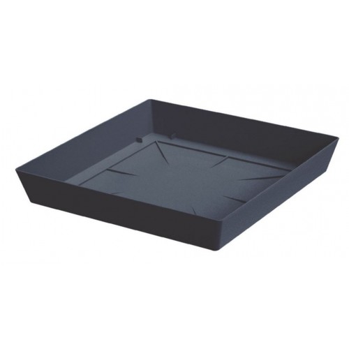 PROSPERPLAST LOFLY miska pod květináč 24,5x24,5x4cm, antracit PPLFQ245 PROSPERPLAST LOFLY miska pod květináč 24,5x24,5x4cm, antracit PPLFQ245