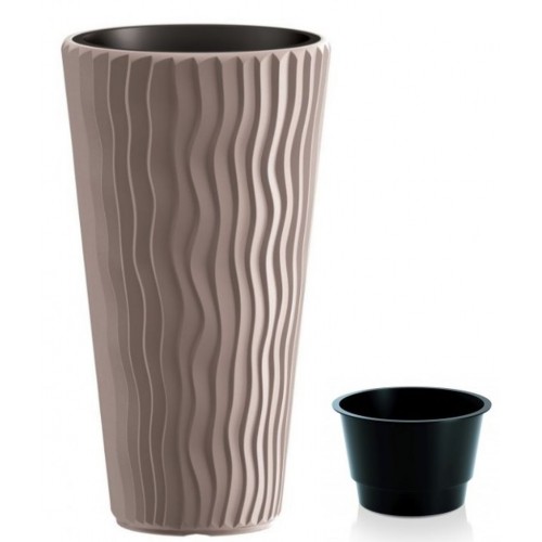 Prosperplast SANDY SLIM květináč 29,7cm, 12l, mocca DPSP300
