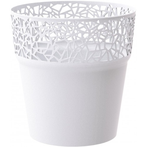 Prosperplast TREE květináč s krajkou 14,5 cm, bílá DTRE145 Prosperplast TREE květináč s krajkou 14,5 cm, bílá DTRE145