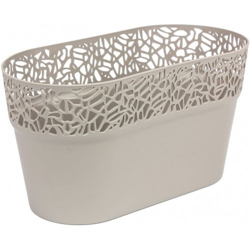 Prosperplast NATURO Truhlík s krajkou 27,5 cm, mocca DNAT275 Prosperplast NATURO Truhlík s krajkou 27,5 cm, mocca DNAT275