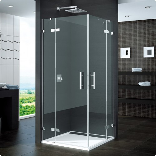 RONAL PUE2 Pur dvoudílný rohový vstup L-kov, <2m, levý, chrom/mastercarré PUE2GSM21030
