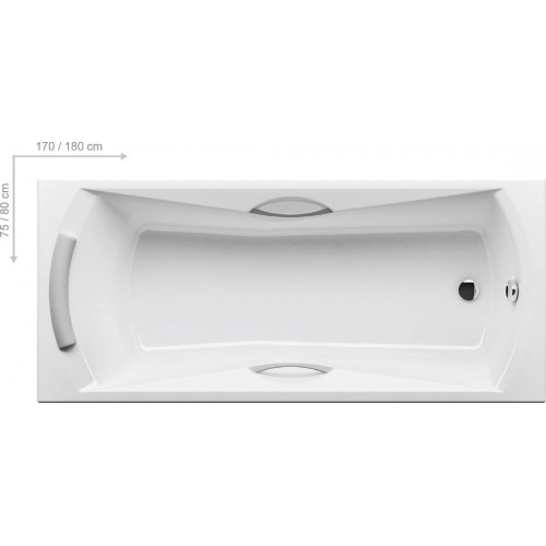RAVAK Vana SONATA 180x80 snowwhite CW01000000 RAVAK Vana SONATA 180x80 snowwhite CW01000000