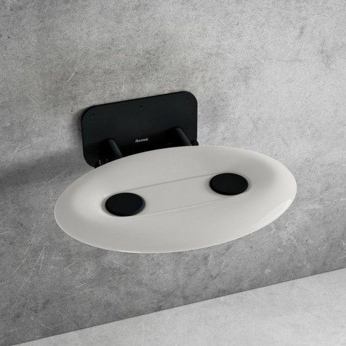 RAVAK OVO-P II-OPAL/BLACK Sedátko B8F0000057 RAVAK OVO-P II-OPAL/BLACK Sedátko B8F0000057