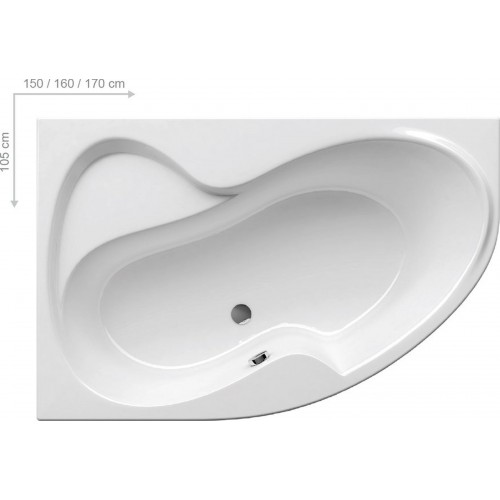RAVAK ROSA II Vana 170 x 105 L snowwhite C221000000 RAVAK ROSA II Vana 170 x 105 L snowwhite C221000000