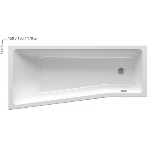 RAVAK BEHAPPY II Vana 170x75 cm, levá C941000000 RAVAK BEHAPPY II Vana 170x75 cm, levá C941000000