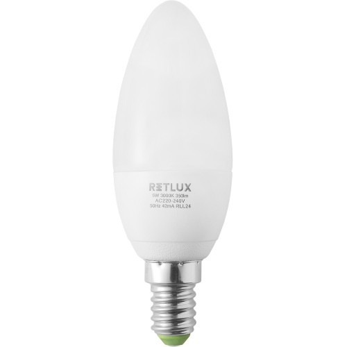 RETLUX RLL 25 žárovka LED C37 5W E14, 50001412 RETLUX RLL 25 žárovka LED C37 5W E14, 50001412