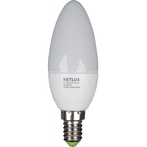 RETLUX RLL 23 žárovka LED C37 4,5W E14, 50000985 RETLUX RLL 23 žárovka LED C37 4,5W E14, 50000985