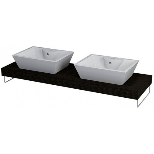 SAPHO ELSA 59707DB deska 140x44cm, 2 otvory, dub tmavý SAPHO ELSA 59707DB deska 140x44cm, 2 otvory, dub tmavý