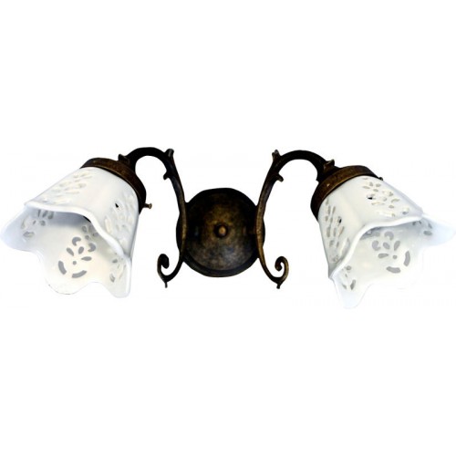 SAPHO BRINDISI svítidlo E14 2x40W, 230V, keramické stínítko, bronz MC052