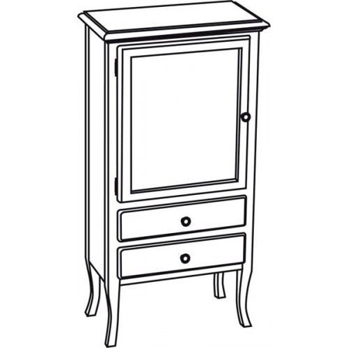 SAPHO RETRO skříňka 60x120x38cm, starobílá, levá 1712 SAPHO RETRO skříňka 60x120x38cm, starobílá, levá 1712
