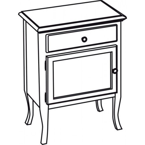 SAPHO RETRO skříňka 60x80x38cm, starobílá, levá 1714 SAPHO RETRO skříňka 60x80x38cm, starobílá, levá 1714