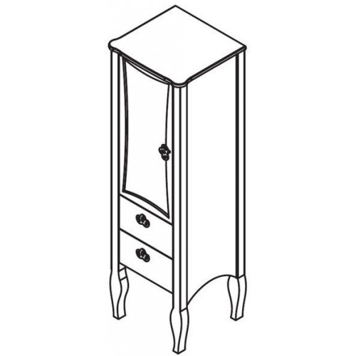 SAPHO SALMA skříňka 35x119x33cm, levá, bílá 18022 SAPHO SALMA skříňka 35x119x33cm, levá, bílá 18022