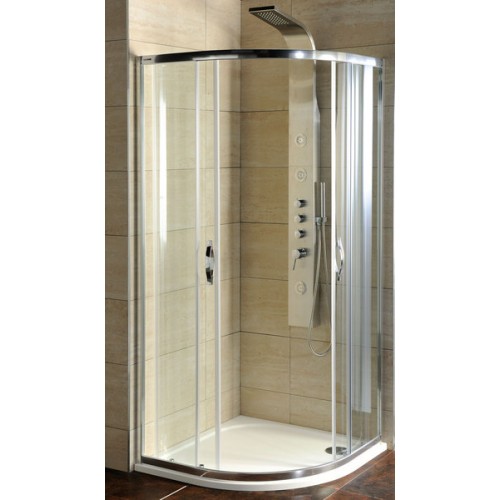 SAPHO čtvrtkruhová sprchová zástěna 900x900mm, čiré sklo + sprchová vanička AG3090 SAPHO čtvrtkruhová sprchová zástěna 900x900mm, čiré sklo + sprchová vanička AG3090