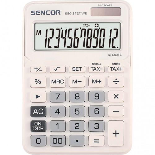 SENCOR SEC 372T/WE kalkulačka bílá 45009803 SENCOR SEC 372T/WE kalkulačka bílá 45009803