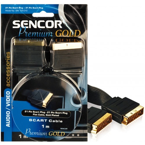 SENCOR AV kabel SAV 135-030 plochý SCART21p MM PG 35020229 SENCOR AV kabel SAV 135-030 plochý SCART21p MM PG 35020229