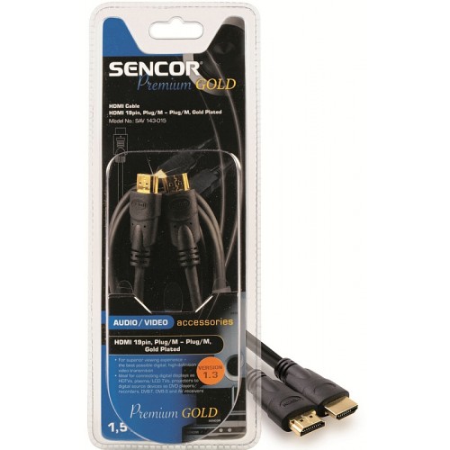 SENCOR AV kabel SAV 143-025 HDMI 19p M-M 2,5M PG 35022788 SENCOR AV kabel SAV 143-025 HDMI 19p M-M 2,5M PG 35022788