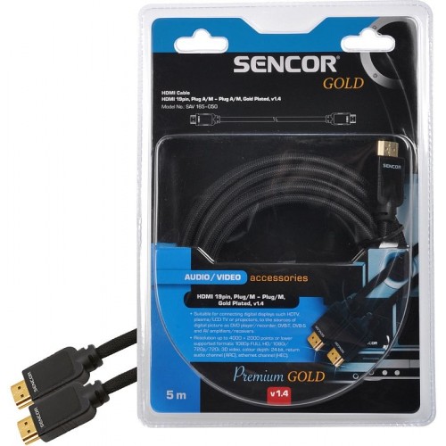 SENCOR AV kabel SAV 165-050 HDMI M-M 5M v1.4 PG 35039911 SENCOR AV kabel SAV 165-050 HDMI M-M 5M v1.4 PG 35039911