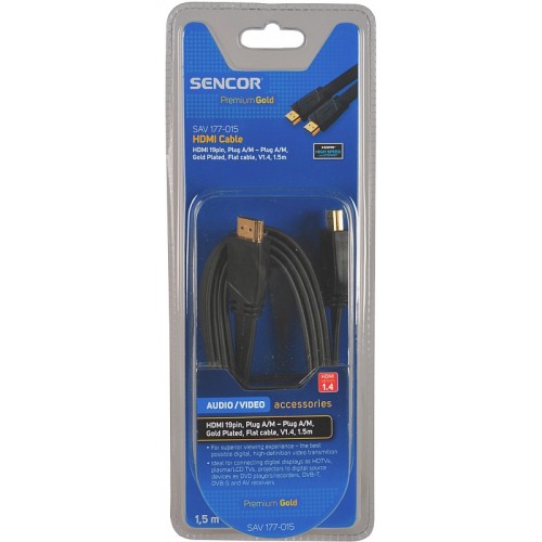SENCOR AV kabel SAV 177-015 HDMI A-A FLAT V1.4 PG 35040936 SENCOR AV kabel SAV 177-015 HDMI A-A FLAT V1.4 PG 35040936
