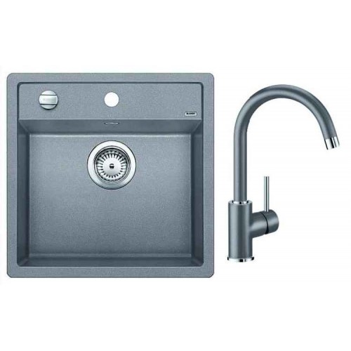 BLANCO SET dřez Dalago 5 Silgranit + dřezová baterie MIDA aluminium