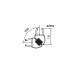 RONAL magnetické těsnění 90° na 6 mm skla 42352R