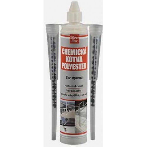 SILVER LINE Chemická kotva POLYESTER SF (bez styrenu) SL, kartuše, 300 ml, šedá 1167 SILVER LINE Chemická kotva POLYESTER SF (bez styrenu) SL, kartuše, 300 ml, šedá 1167