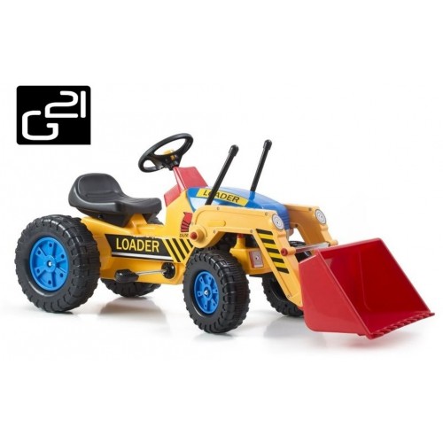 Šlapací traktor G21 Classic s nakladačem žluto/modrý 690813 Šlapací traktor G21 Classic s nakladačem žluto/modrý 690813