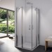 RONAL SLE2 Swing-Line rohový vstup-dvoudílné dveře, pravé, 80cm, elox/Cristal perly SLE2D08000144