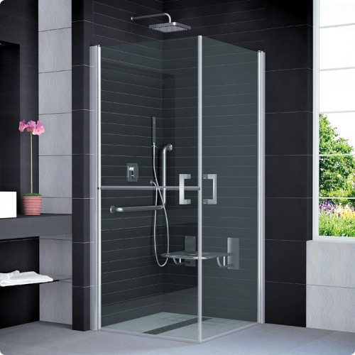 RONAL SLM5 Mobility dveře v normální výšce, pravý, aluchrom/Mastercarré SLM51DSM15030