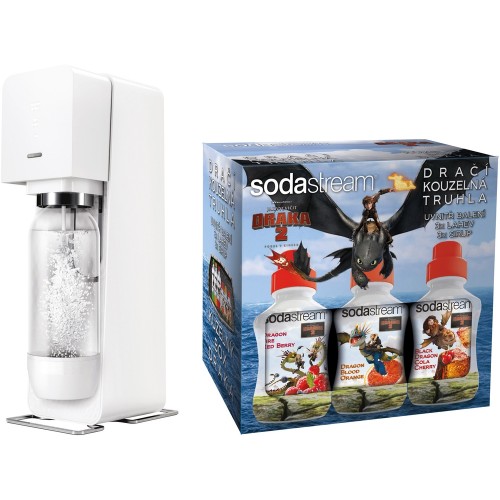 SADA Výrobník sodové vody SOURCE WHITE new LE + dárek 6v1 Dragon SODASTREAM SADA Výrobník sodové vody SOURCE WHITE new LE + dárek 6v1 Dragon SODASTREAM