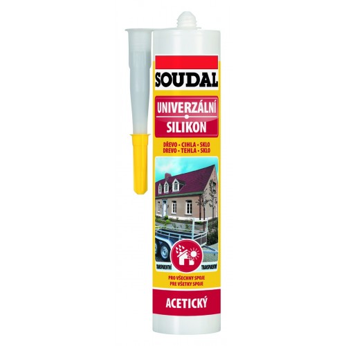 SOUDAL univerzální silikon 280 ml, transparent SOUDAL univerzální silikon 280 ml, transparent