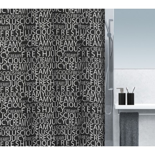 SPIRELLA CREAMY Sprchový závěs black 180 x 200 cm 1016275 SPIRELLA CREAMY Sprchový závěs black 180 x 200 cm 1016275
