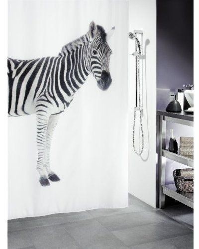 SPIRELLA ZEBRA Sprchový závěs 180 x 200 cm black 1011554 SPIRELLA ZEBRA Sprchový závěs 180 x 200 cm black 1011554