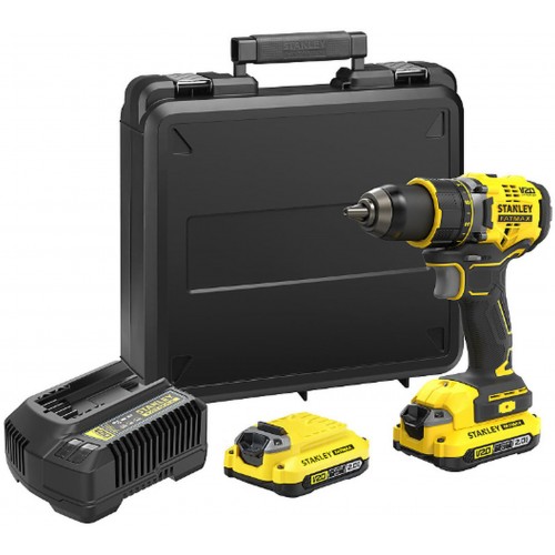 STANLEY SFMCD720D2K FatMax V20 Aku bezuhlíková vrtačka (80Nm/18V/2x2,0Ah), kufr STANLEY SFMCD720D2K FatMax V20 Aku bezuhlíková vrtačka (80Nm/18V/2x2,0Ah), kufr