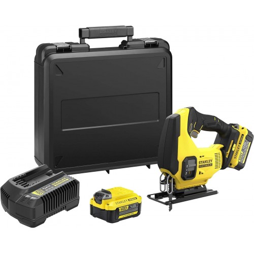STANLEY SFMCS600M2K FatMax V20 Aku přímočará pila (18V/2x4,0Ah), kufr STANLEY SFMCS600M2K FatMax V20 Aku přímočará pila (18V/2x4,0Ah), kufr