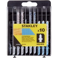 STANLEY STA28050 10dílná sada pilových listů HCS-HSS do dřeva a kovu, uchycení "T"