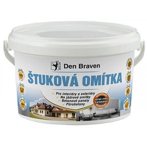 Den Braven Štuková omítka 8 kg, kbelík, bílá Den Braven Štuková omítka 8 kg, kbelík, bílá