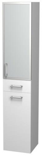 INTEDOOR NEW YORK vysoká koupelnová skříňka 35cm, pravá, šedá lesk NYSVG351ZPK/U506
