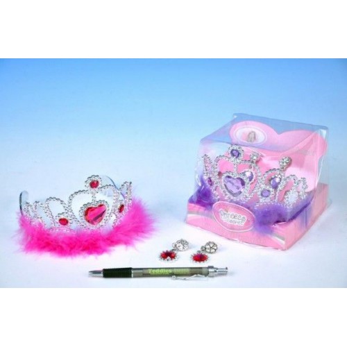 WIKY Korunka + náušnice set, plast, 2 různé barvy 49100933 WIKY Korunka + náušnice set, plast, 2 různé barvy 49100933