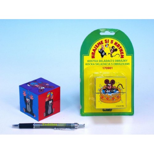 Kostka Krtek skládací plast 6x6cm 49170901 Kostka Krtek skládací plast 6x6cm 49170901