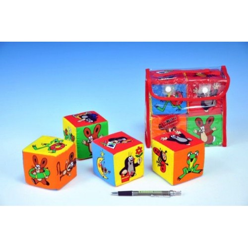Kostka Krtek textilní 8x8cm 4ks 49049061 Kostka Krtek textilní 8x8cm 4ks 49049061